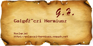 Galgóczi Hermiusz névjegykártya